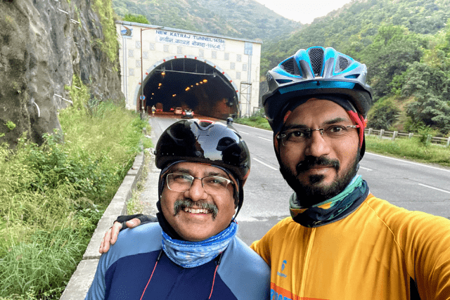 Rahul & Sumit at Katraj New Tunnel Enterance